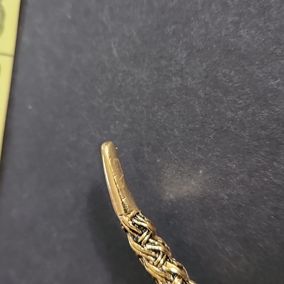 Nine West Gold-Toned Woven Open Cuff Choker Necklace - Picture 9 of 9